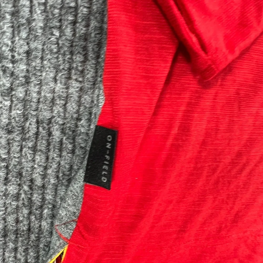 Kansas‎ City Chiefs Shirt Mens Medium Gray Red Long Sleeve Nike On Field NFL
